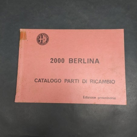 Catalogo parti di ricambio Alfa Romeo 2000 Berlina, ed. Provvisoria 1970.Adesivo