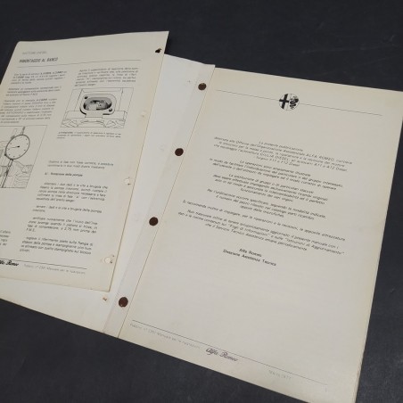 Manuale per riparazioni Alfa Romeo motore Diesel Giulia A11/F11/A12/F12. Polvere
