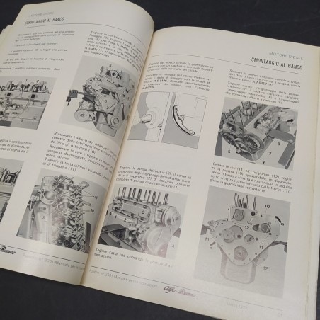 Manuale per riparazioni Alfa Romeo motore Diesel Giulia A11/F11/A12/F12. Polvere