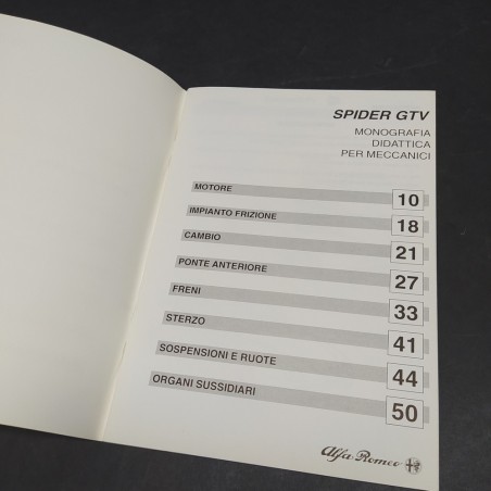 Monografia didattica per meccanici per auto Alfa Romeo Spider/GTV, 1994. Polvere