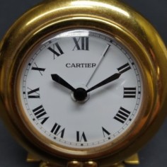 Orologio da tavolo originale Cartier placcato oro mov. quarzo 2