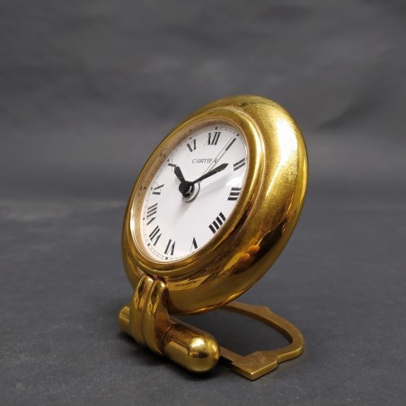 Orologio da tavolo originale Cartier placcato oro mov. quarzo