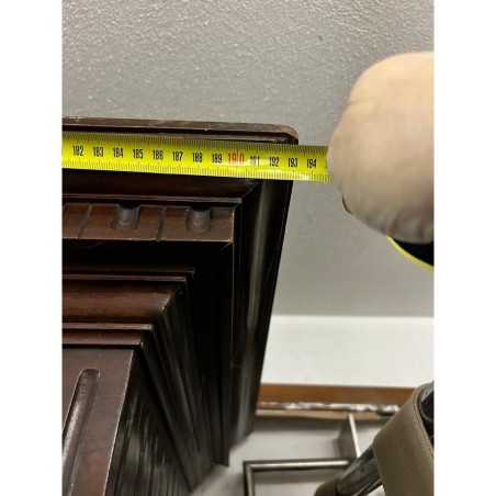 Mobile libreria fine 800 in legno massiccio cesellato con vetri a piombo