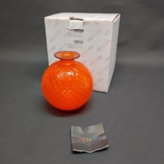 Venini vaso Monofiore Balloton colore arancione cod. 100.18 nuovo