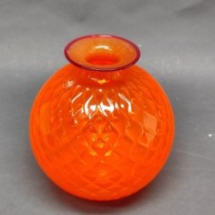 Venini vaso Monofiore Balloton colore arancione cod. 100.18 nuovo 2