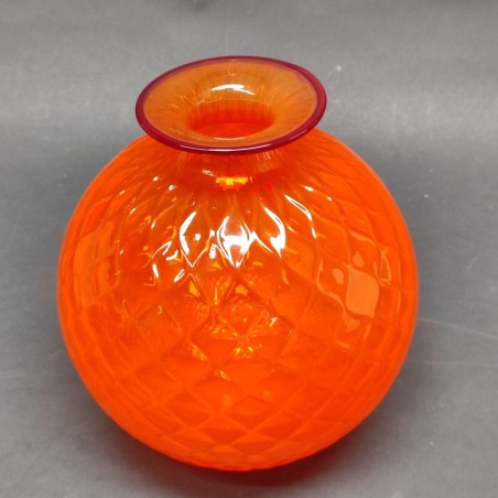 Venini vaso Monofiore Balloton colore arancione cod. 100.18 nuovo