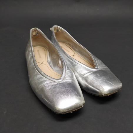 Nicholas Kirkwood scarpe donna ballerine argento n° 40 usate