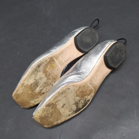 Nicholas Kirkwood scarpe donna ballerine argento n° 40 usate