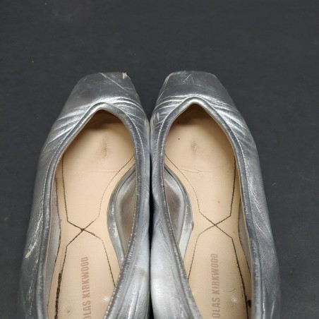 Nicholas Kirkwood scarpe donna ballerine argento n° 40 usate