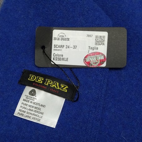 Sciarpa uomo De Paz 30x155 cm pura lana vergina nuova