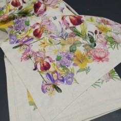 Tovaglia floreale G.P. Palombella Iris in misto lino – 180x270 cm – nuova 2