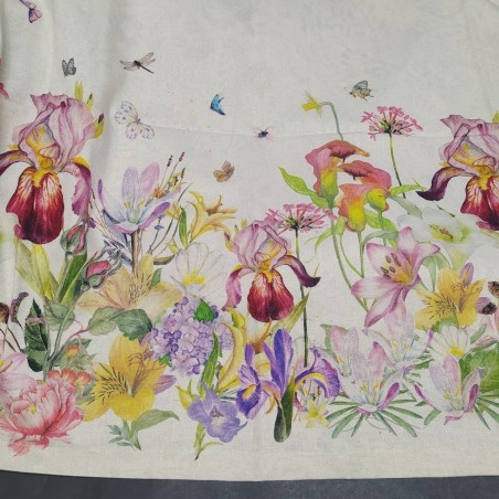 Tovaglia floreale G.P. Palombella Iris in misto lino – 180x270 cm – nuova
