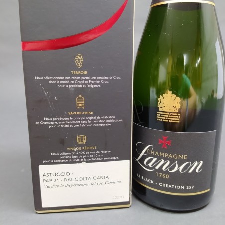 Champagne Lanson – Le Black Création 257 - 75 cl 12,5%
