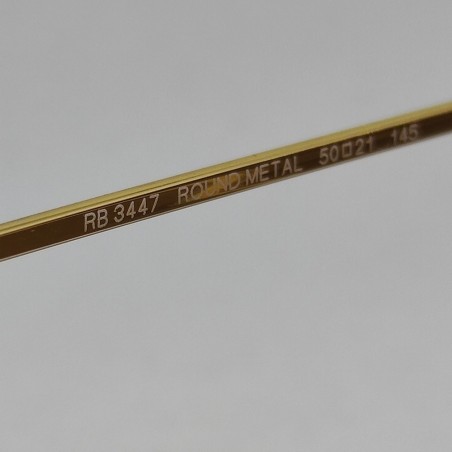 Occhiali sole uomo Ray-Ban RB3447 lenti rosa montatura oro usati pari nuovo