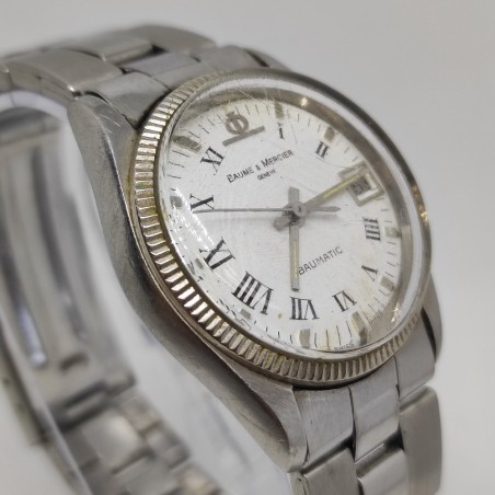 Orologio polso donna Baume Mercier ref 1187 tutto acciaio manca corona usato