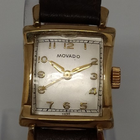 Orologio polso uomo Movado movimento meccanico laminato oro 10 carati usato