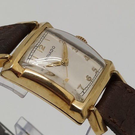 Orologio polso uomo Movado movimento meccanico laminato oro 10 carati usato