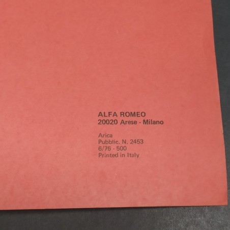 Catalogo ricambi auto Alfa Romeo Giulia Diesel 1976. Sbucciature