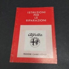 Istruzioni per le riparazioni auto Alfa Romeo frizione-cambio-ponte. Sbucciature