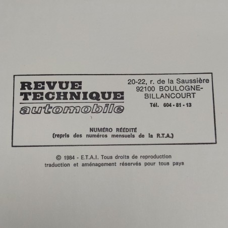 Rivista Revue Technique Automobile in francese, anni '80 sull'Alfa Romeo