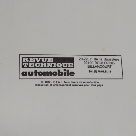 Rivista Revue Technique Automobile in francese, 1987 sull'Alfa Romeo Giuletta
