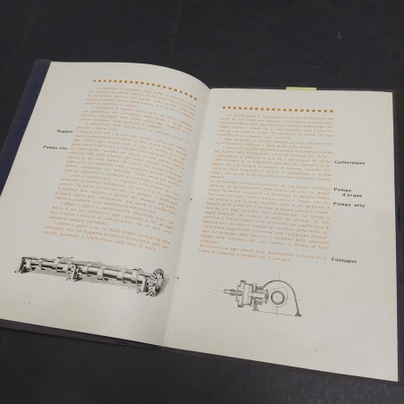 Libretto funzionamento, manutenzione e ricambi Motori d'aviazione Itala