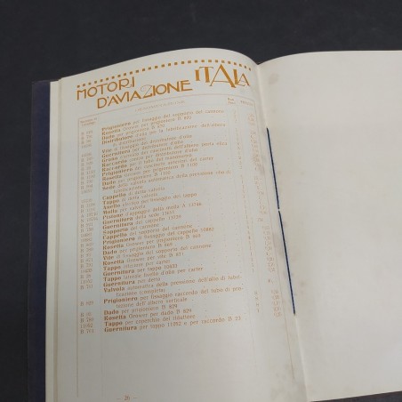 Libretto funzionamento, manutenzione e ricambi Motori d'aviazione Itala