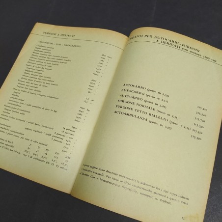 Supplemento libretto uso e manutenzione vetture Lancia Superjolly. Macchie