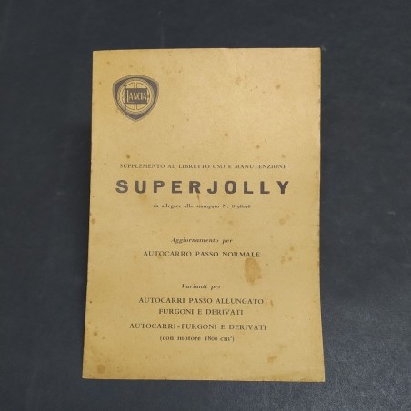 Libretto uso e manutenzione autocarro Lancia Superjolly, Supplemento con aloni