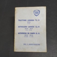 Libretto uso e manutenzione trattore, autocarri e vaicoli da campo Lancia, 1966