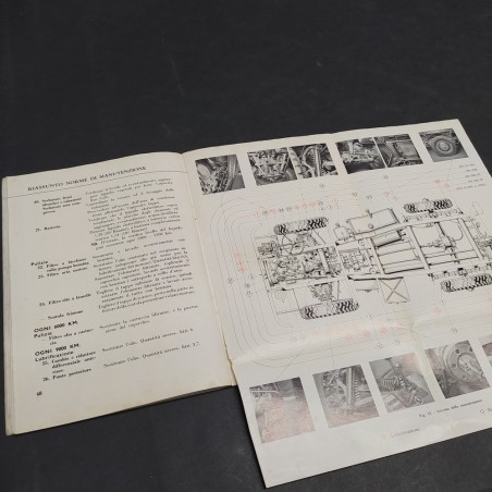 Libretto uso e manutenzione trattore, autocarri e vaicoli da campo Lancia, 1966