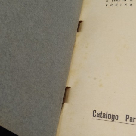Catalogo parti di ricambio per veicoli SPA mod. 30, 1940. Rilegatura con strappi