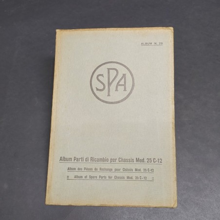 Album parti di ricambio SPA chassis 25 C-12, 1935. Aloni e spellature