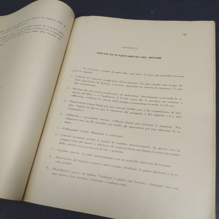 Libretto d'uso e manutenzione dei carri Fiat mod. 612, ed. provvisoria anni '30