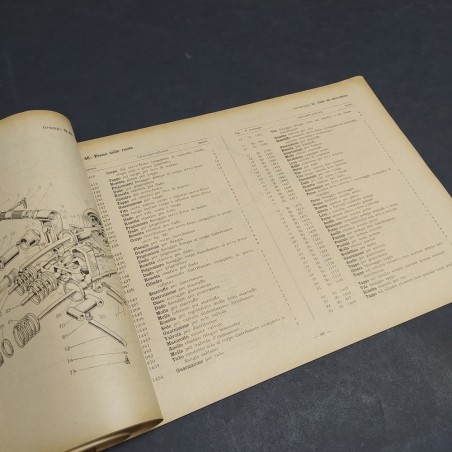 Catalogo di ricambi per autocarro SPA mod. A.10000, 1947. Rilegatura con strappi