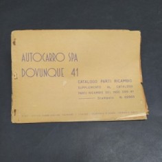 Catalogo di ricambi per autocarro SPA Dovunque 41 - Supplemento. Pagine staccate