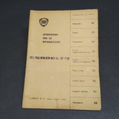 Libretto d'istruzioni per riparazioni veicoli Lancia Esadelta, 1962. Discreto