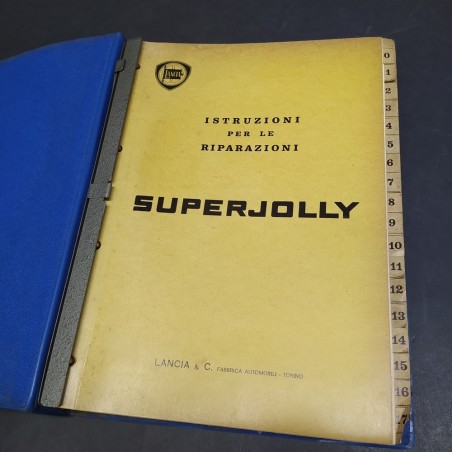 Raccoglitore Istruzioni per riparazioni veicoli Lancia Superjolly, 1967. Polvere