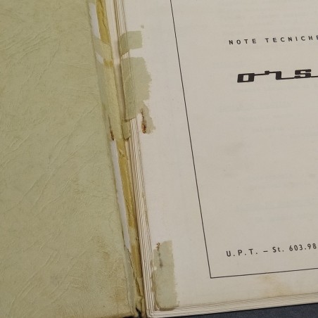 Libretto Note tecniche sul veicolo Orsetto OM, 1967. Macchie d'officina, strappi