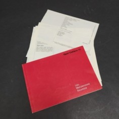 Libretto d'uso e manutenzione vetture Opel Calibra, 1990. Pagine staccate