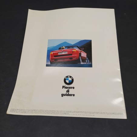 Catalogo auto BMW modello Z1, formato 34x28,5 cm, 1989. Sbucciature lievi