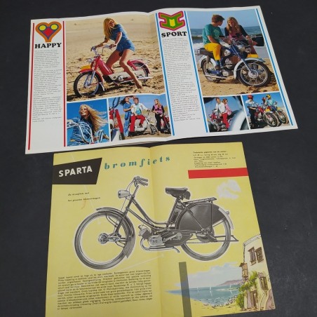 Lotto di 2 cataloghi della motocicletta Sparta, modelli vari in olandese. Buono