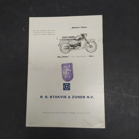 Catalogo delle motociclette, varie marche e prezzi del1961 in olandese. Buono