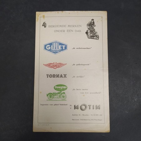 Catalogo di motociclette Motim, varie marche e modelli in olandese. Fioritura