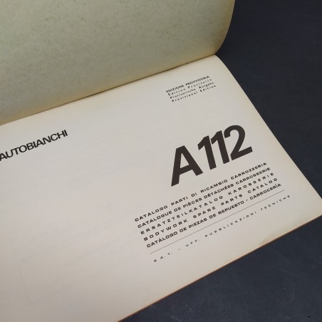 Catalogo parti di ricambio per carrozzeria auto Autobianchi A112, 1969. Grigio