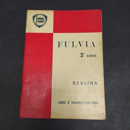 Libretto uso e manutenzione auto Lancia Fulvia berlina, 2° serie, 1971. Macchie