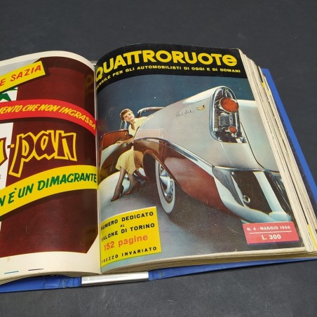 Raccolta dell'annata 1956 della rivista Quattro ruote, 11 numeri. Spellature