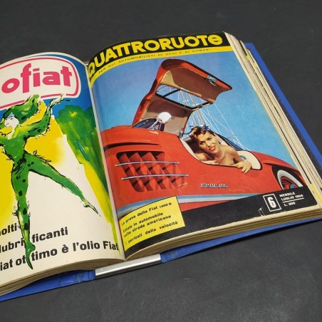 Raccolta dell'annata 1956 della rivista Quattro ruote, 11 numeri. Spellature