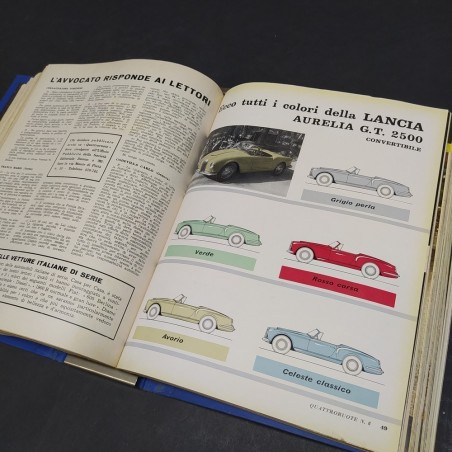 Raccolta dell'annata 1956 della rivista Quattro ruote, 11 numeri. Spellature