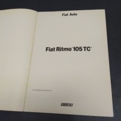 Libretto uso e manutenzione delle auto Fiat Ritmo 105 TC in tedesco,1981. Pieghe 2